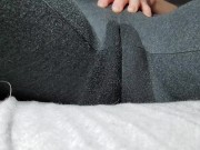 Unexpected squirting through yoga pants on my lunch break! 15/16