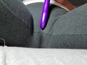 Unexpected squirting through yoga pants on my lunch break! 4/16