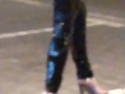 Walking in public latex leggins and high heels PMV porn music video 11/16