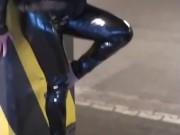 Walking in public latex leggins and high heels PMV porn music video 12/16