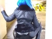 Walking in public latex leggins and high heels PMV porn music video 6/16