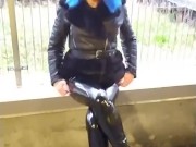 Walking in public latex leggins and high heels PMV porn music video 8/16