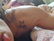 Fucked her on bedroom window and cum so good all over her tits 12/16