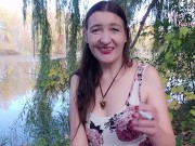 INHALE 50 smoking fetish and risky public nudity by Gypsy Dolores, Angrignon Park, Montreal 10/16