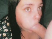 Step sister sucked my dick so good I cummed all over her mouth face and tits 10/16