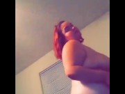 Big tit, little strip tease  14/16