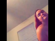 Big tit, little strip tease  15/16