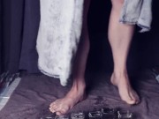 Naughty Busty Piss Slut pours a round of Piss Shots for everyone in her plush Fur Robe 16/16