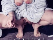 Naughty Busty Piss Slut pours a round of Piss Shots for everyone in her plush Fur Robe 3/16