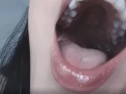 Close up POV Cum on my pretty lips 10/16