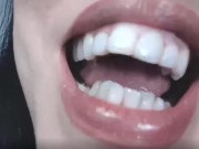 Close up POV Cum on my pretty lips 12/16