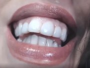 Close up POV Cum on my pretty lips 13/16