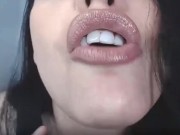 Close up POV Cum on my pretty lips 7/16