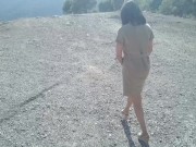 Public flasher in stockings sucks a stranger’s dick and gets caught fucking him - Dirty Dasha 7/16