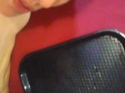 PinkMoonLust thinks she can SQUIRT GLITTER in her Mind! She Tastes her own Pussy Cum & Pours on Neck 16/16