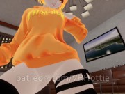 Dripping Wet Hot Baby in Sweater with No Panties Rug Burn in Living Room POV Lap Dance 10/16