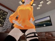 Dripping Wet Hot Baby in Sweater with No Panties Rug Burn in Living Room POV Lap Dance 3/16