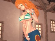 One Piece Hentai - Nami fingers her pussy in a pirate bar! Arrrrgh! 2/16