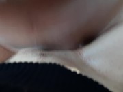 Impatient tearing of pantyhose and huge cumshot in the car 14/16