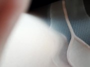 Impatient tearing of pantyhose and huge cumshot in the car 2/16