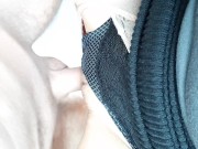 Impatient tearing of pantyhose and huge cumshot in the car 8/16