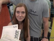 HUNT4K. Magnificent chick gives trimmed vagina for cash in the gym