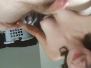 Beautiful Stepsis Sophie services brother playful morning blowjob! 6/16