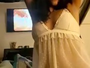 Openmindednina gives a little twerk on the bed 3/16