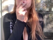 Sexy Smoker Sucks Down A Cigarette 11/16