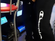 Public fuck in a casino while she plays slot machines. Cumshot on her sexy ass 13/16