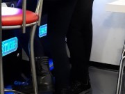 Public fuck in a casino while she plays slot machines. Cumshot on her sexy ass 3/16