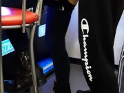 Public fuck in a casino while she plays slot machines. Cumshot on her sexy ass 6/16