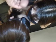 彼氏持ちJD☆レズ中にフェラさせて二人にぶっかけ 11/16