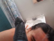 PinkMoonLust Monster Cum Facial! Hairy Onlyfans Camgirl Takes BAD DRAGON CUMSHOT in HAIR & ALL OVER 8/16