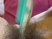 OnlyFan Tipped me to Fuck My Hairy Pussy Gspot LIVE Made in China HAIR BRUSH so I made a Video Too 2/16