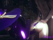 Genshin Impact Hentai - Mona Hard Sex Under the rain 11/16