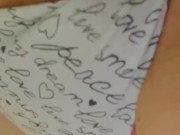 Pulling my panties to the side fucking my pussy with dildo. Want to watch? 6/16