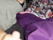 Step mom gives Step son a handjob during movie night, secretly with family around! 12/16