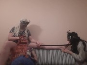 Покорные рабыни лижут ножки и киску. За раз кончила дважды, но мне этого мало - IkaSmokS 4/16