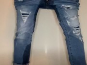 I caught my wife recording herself pissing in her pants with the fly unzippered for a fan request  15/16