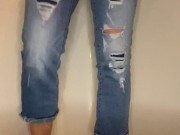 I caught my wife recording herself pissing in her pants with the fly unzippered for a fan request  9/16