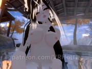 Nude Dragon Girl Face Rides You At Hot Spring White Black Hair Tail Play Sensual POV Lap Dance 13/16