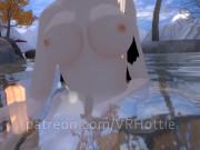 Nude Dragon Girl Face Rides You At Hot Spring White Black Hair Tail Play Sensual POV Lap Dance 15/16