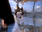 Nude Dragon Girl Face Rides You At Hot Spring White Black Hair Tail Play Sensual POV Lap Dance 6/16