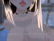 Nude Dragon Girl Face Rides You At Hot Spring White Black Hair Tail Play Sensual POV Lap Dance 7/16