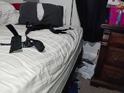 Slave and Mistress trying out new huge thick strap-on 16/16