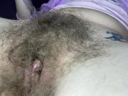 Super wet orgasm and grool play closeup hairy pussy big clit rubbing masturbation 16/16