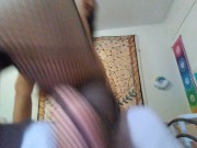 PinkMoonLust Phat Ass Cellulite Big Booty PAWG Puts Fishnets On & Off Big Asscheeks Floppy Thighs 8/16