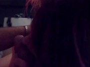 Long blowjob close up with cum in mouth 12/16