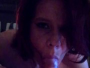 Long blowjob close up with cum in mouth 5/16